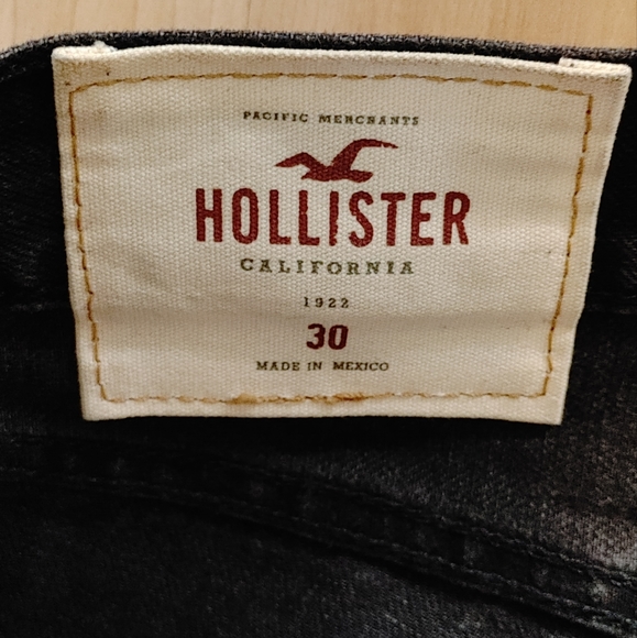 Hollister Destroyed Cut Off Button Fly Jean Shorts Size 30 - Picture 5 of 9